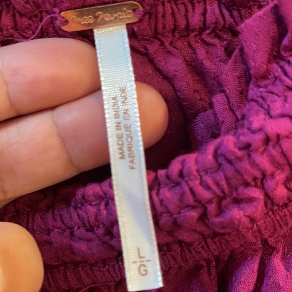 FREE PEOPLE Boho Crop Free Spirit Off Shoulder Belle Sleeve Blouse Size L - Picture 4 of 6